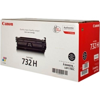 Canon 732BKH High Yield Black Original Toner Cartridge 6264B002 (12000 Pages) for Canon i-SENSYS LBP-7780CX